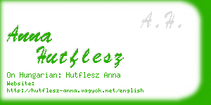 anna hutflesz business card